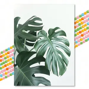 Leaf Pattern DIY Diamond Art Painting Without Frame, DIY 5D Diamond Arts Painting Kit, Wall Art Decor For Home Living Room Bedroom