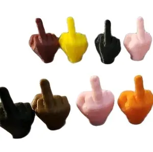 Hard Middle Finger Valve Stem Cap 4pc by Plastered Design Co. Variety of Colors