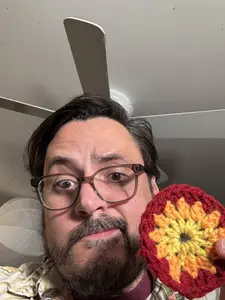 BrynoMade Hand Crocheted little baby Sunburst Coaster