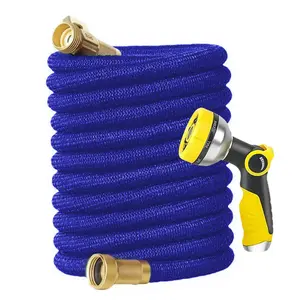 High Pressure Car Washing Water Gun Expandable Water Pipe Kit - With Multiple Spray Functions - Metal Connector - American Standard Thread - Suitable For Car Washing - Gardening And Pet Bathing - Garden Hose Durable Hose