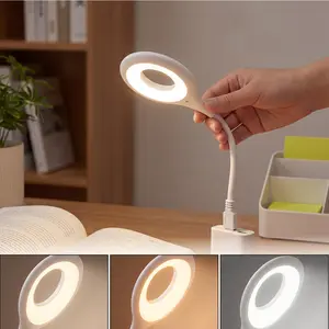 High-Tech Voice-Activated USB LED Lamp, Flexible Hose Bedside Reading Light for Reading in Bed with 3 Adjustable Brightness Levels, Foldable & Bendable Space-Saving Desk Lamp (1Pc)