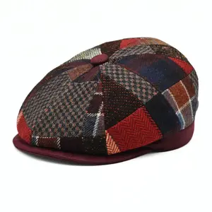 Chianti Patchwork Newsboy Hat