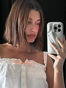 Rhode HaileyBieber Lip Gloss Phone Case with Holder – Soft Silicone Shockproof iPhone Case (11–17 Series)