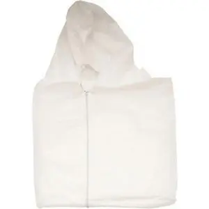 PRO-SAFE Pack of 25 Size L SMS Chemical Resistant Coveralls White, Zipper Closure, Elastic Cuffs, Elastic Ankles, Serged Seams, ISO Class 6 KMCVLSMSBLG