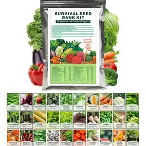Vegetable Seeds Vault Kit 30 Variety Pack Seed Starter Kit Home Planting Seeds Survival Vegetables Seed Bags Four seasons planting coriander spinach onion cucumber wrapped rapeseed vegetable seeds SCSSKJ-008