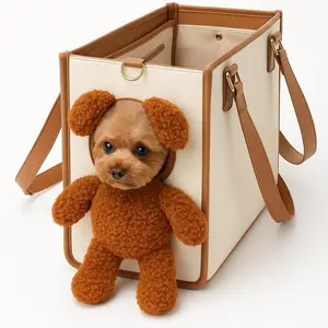 Peek-a-Boo Dog & Cat Purse for Small/Medium Pets Travel Carrier with Leash Clip & Peek Window Viral on TikTok Chic Functional Design