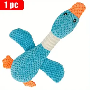 Dog Sound Toys, Blue Goose - Durable Teeth Grinding Toys for Small/Medium/Large Dogs, Teething Toys for Puppies, Bored Interactive Pet Toys, Safe and Soft Dog Toys, Teeth Grinding Toys for Oral Care and Educational Interaction