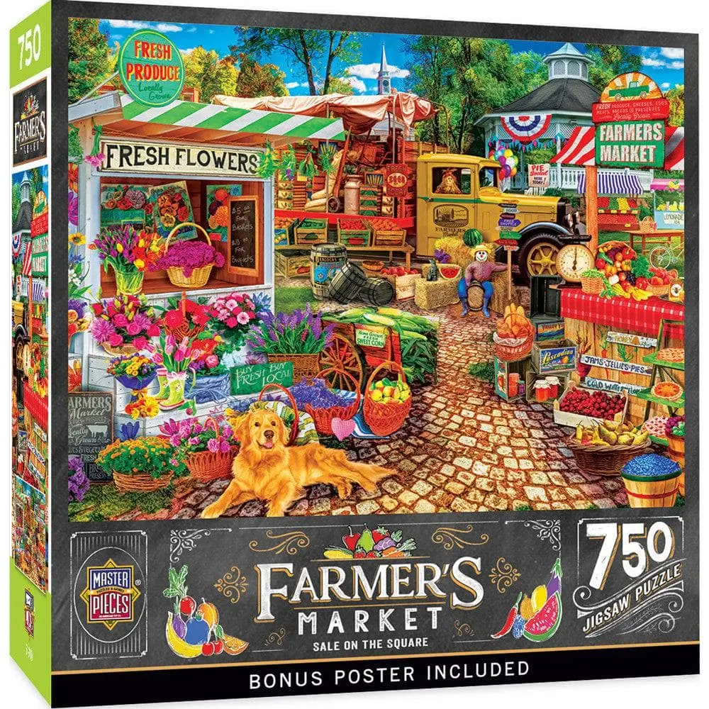 Farmer's Market - Sale on the Square 750 Piece Puzzle