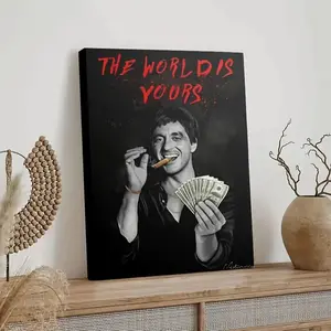 Money Cigar "The World is Yours", perfect for home decor, office decor, bedroom decor, living room art and bar styling