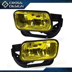 CROSSDESIGN Bumper Fog Lights w/Bezel+Bulbs Fit For 2009-2012 Dodge Ram 1500 10-18 2500 3500