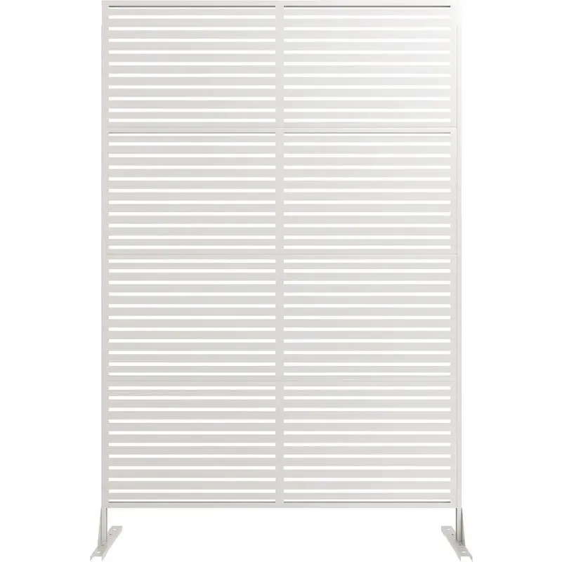 Gaomon 72"H Rust-Proof Steel Scroll Privacy Panels - Easy Snap-Together Installation, Adjustable Room Divider with Stakes for Garden Borders, Pool Areas, Indoor/Outdoor Use