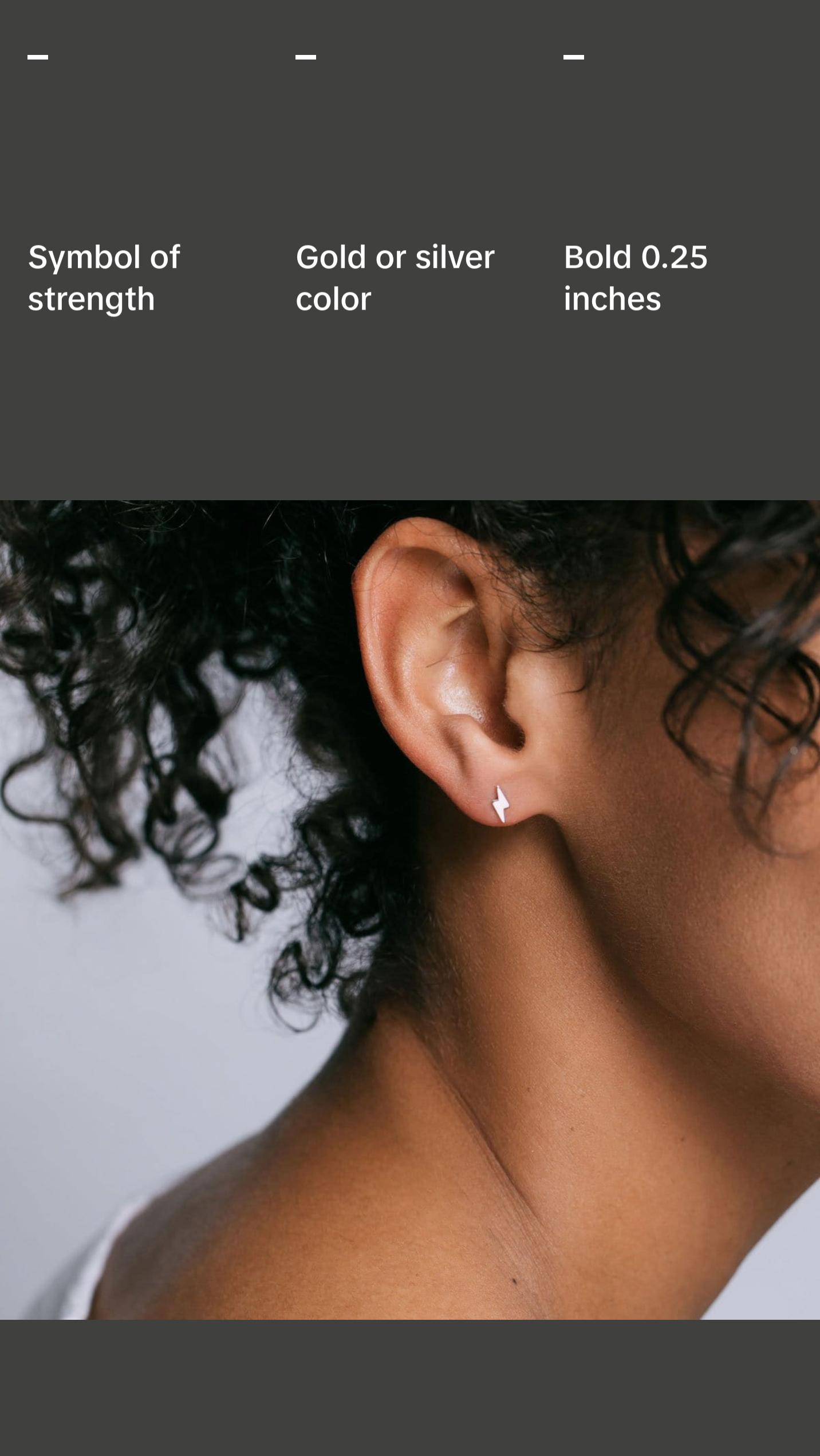 Lightning Bolt Stud Earrings