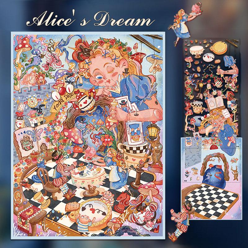 6-in-1 Fantasy Fairy Tale 3D Scene Sticker Book,DIY Miniature Diorama Kit for Journaling & Scrapbooking,Kawaii Gift Set for Women Girls & Teens,PET Sticker Collection