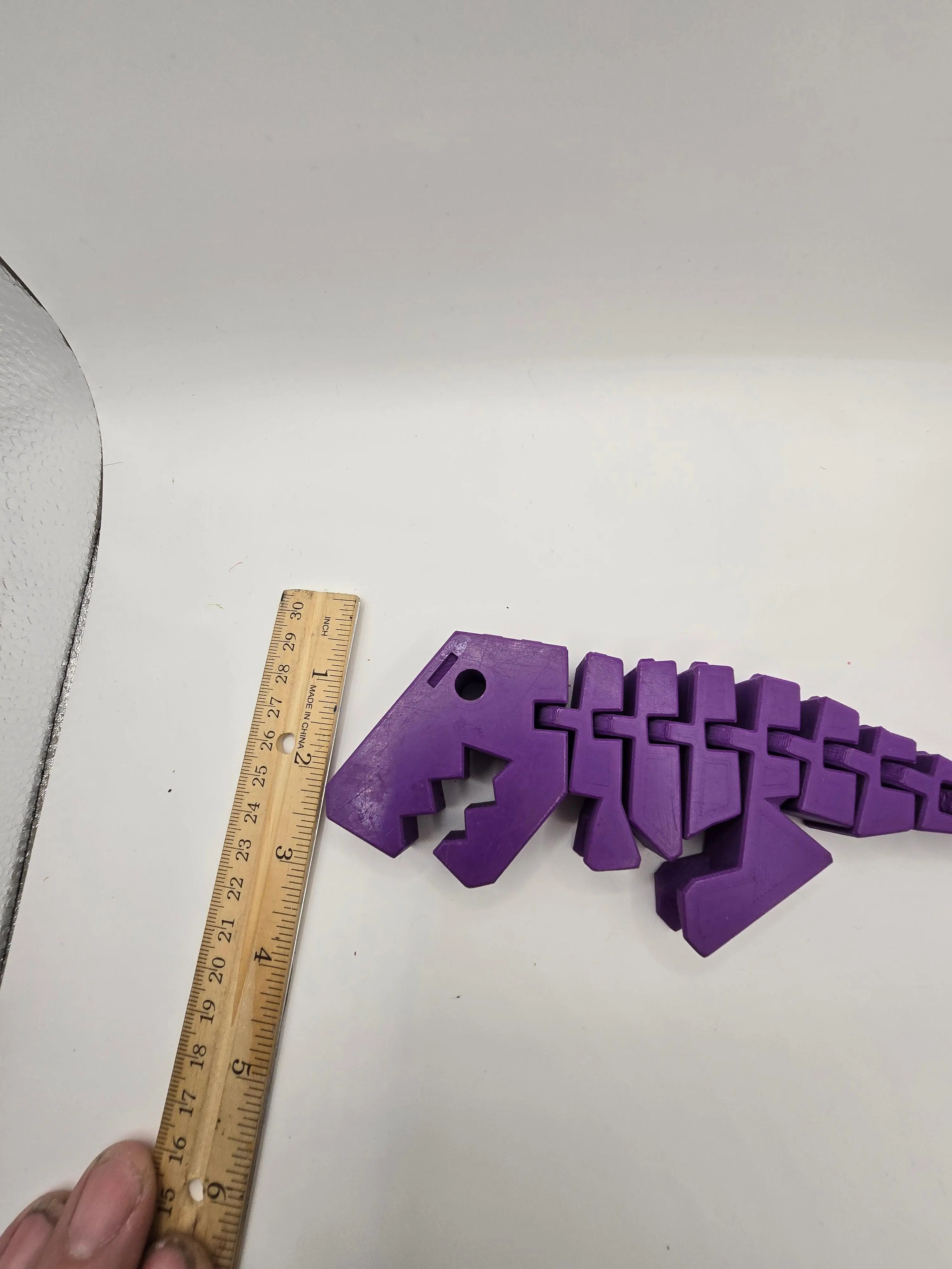 3D Printed Plastic T-Rex Dinosaur Fidget Toy - Light Refraction Feature, Fidgeting & Relaxation Tool for Ages Above 12, Classic Novelty Monsters Toy