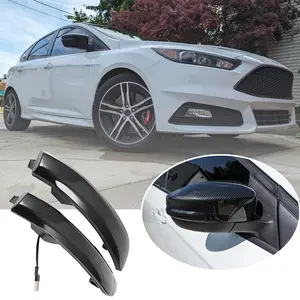 💡🚗 1 Pair Dynamic Sweeping LED Turn Signal Indicators Blinker Lights | For Ford Kuga/Escape/EcoSport/C-Max/Focus MK3 ✅Smoked Lens ✅Canbus Error Free ✅Plug & Play