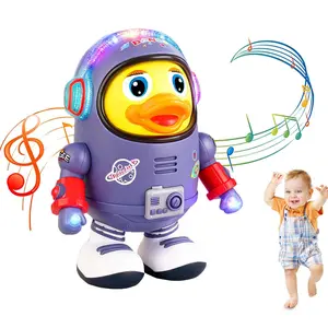 Early Learning Cute Electric Dancing Space Duck Sings and dances + 3-mode music lights Stimulates sensory development Fun design captivates babies Supports early education