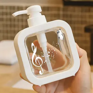 Musical Note & Butterfly Design Soap Dispenser - Moisturizing Hand Pump Bottle, Durable Plastic Bathroom & Kitchen Liquid Soap Dispenser, Portable Soap Pump for Hand Washing, Easy Installation, Elegant Home Decor