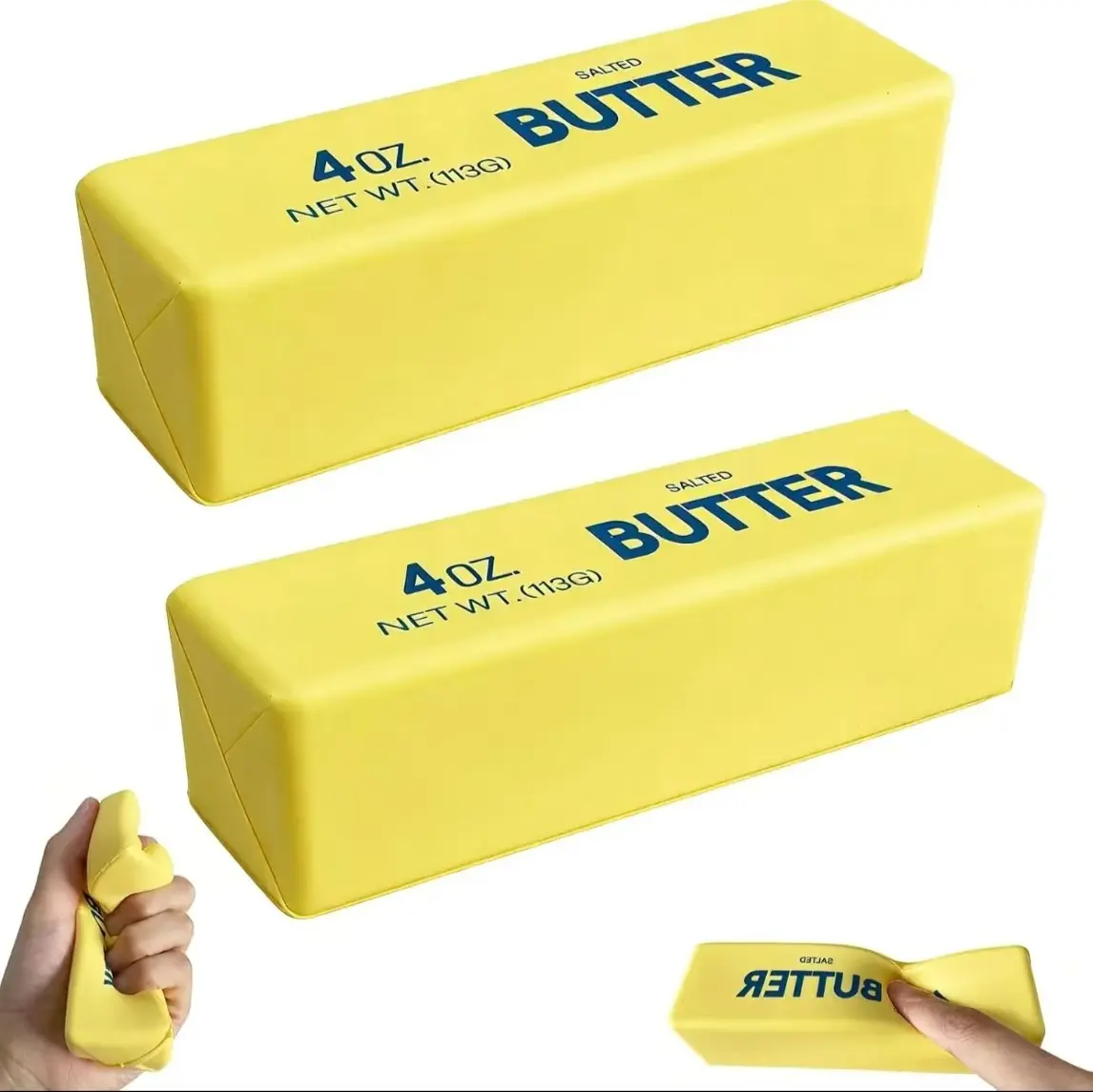 Butter Squishy Slow Rebound Stress Relief Toy, Realistic Soft Squeeze Fidget Toy for Adults, Office Desk Anxiety Relief Sensory Gift butter squishy toy