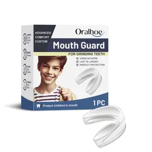 Oralhoe Children's Teeth Guard Silicone Mouthguard for Nighttime Sleep Protection Against Teeth Grinding Comfortable Fit for Kids