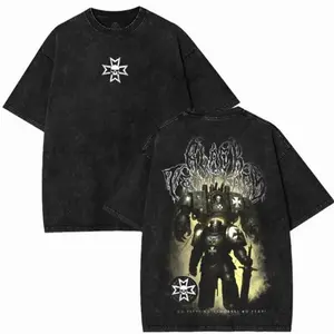 Warhammer 40K Space marine Black Templars Tshirts for Men Gym Vintage Heavyweight TShirts Cotton Acid Wash Baggy gaming tees U0A