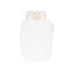 Exfoliating Glove Kessa Mitt Body Scrubber - Dead Skin Remover Shower Glove for Dead Skin Scrubbing and Deep Pore Cleansing - by MoroccanSource (1 pack white)