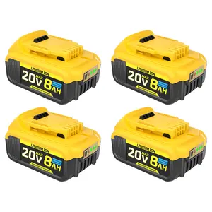 2/4 Pack 20Volt 8.0Ah Battery Replacement for De walt 20v Max Battery DCB201 200 204 206 203, Compatible with De walt 20v Battery and for Dewalt 20v Tools