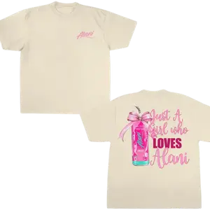 Just A Girl Who Loves Alani 2 Sided Shirt - Sweatshirt, Cute Pink Alani Nu Energy Drink Tee, Alani Nu Lover Shirt, Alani Sweatshirt, Soft Shortsleeve Shirt