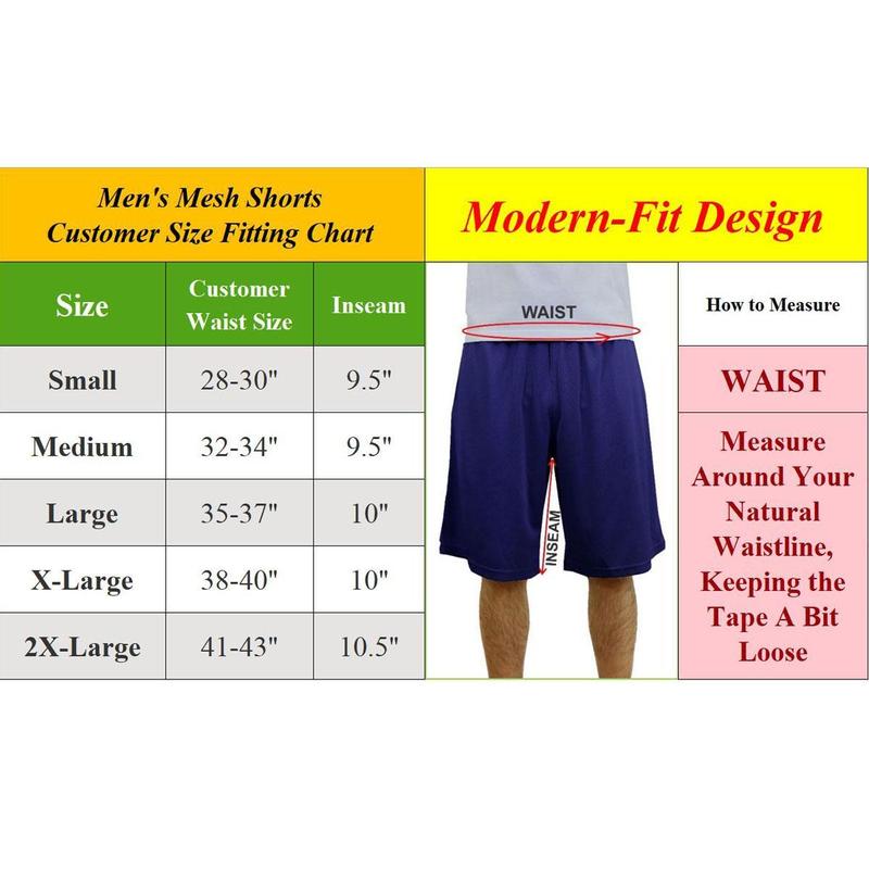 Men's 5-Pack Moisture-Wicking Performance Active Mesh Shorts Menswear Men's 5-Pack Moisture-Wicking Performance Active Mesh Shorts Menswear