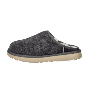 Classic Slip-On Shaggy Suede Slipper "Dark Grey" 1153104 DGRY