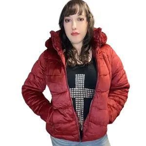 Valerie Velour Jacket: burgundy