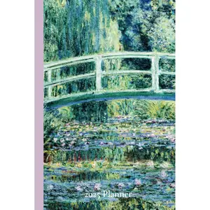 Claude Monet 2025 Hardcover Planner - Dated Monthly & Weekly Calendar for 12 Months: Water Lilies and Japanese Bridge (1899) Cover, Blank Notebook Pages Included, 6 x 9 Hardcover – October 30, 2024