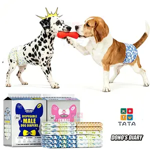 Dono Disposable Pet Diapers, Male & Female Dog Cat Diapers, High Absorbency Leakproof Puppy Training Nappies for Incontinence, Travel & Housebreaking