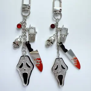 Ghostface Bookish Charm: Scream-Inspired Horror Accessory