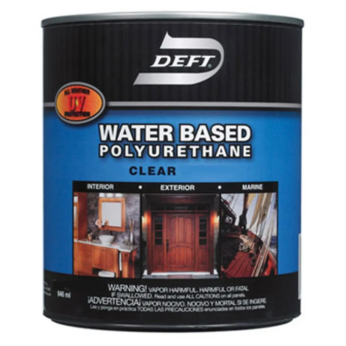 212 MAIN Deft DFT259-01 Water-Based Satin Polyurethane - UV-Inhibited, Multi-Use Interior/Exterior Automotive & Motorcycle Paint Care Coating