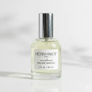 HERB & ROOT Moonflower Eau de Parfum for Women - Vegan Cruelty-Free Tuberose & Jasmine Scent - 1 fl oz / 30 ml - Luxurious Long-Lasting Floral Honeysuckle Perfume Oil