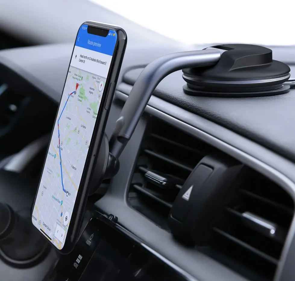 360° Rotating Dashboard Car Phone Holder, Universal Mount Compatible with iPhone and Android,Magnetic Suction Phone Holder for Vehicles