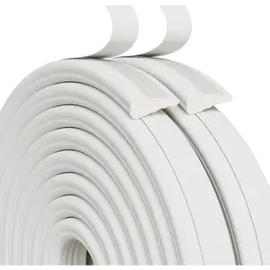 Weather Stripping Door Seal, 118 inch Wedge Window Seal Strip, Soundproofing, Adhesive,Lightproof,Noise-Reduction,Weatherproof  Tape Insulation for Sliding Door, Door Frame- White