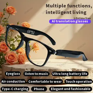 Senbono Smart Glasses BT Sunglasses with High-Sensitivity Microphone Speaker, UV Protection, Ai Translation, Voice Assistant Control
