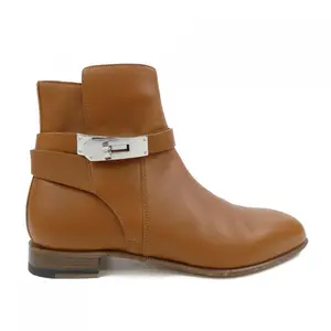 Pre-owned HERMÈS Calfskin Small Leather Goods Hermes Neo Kelly Buckle Vohheritage Boots