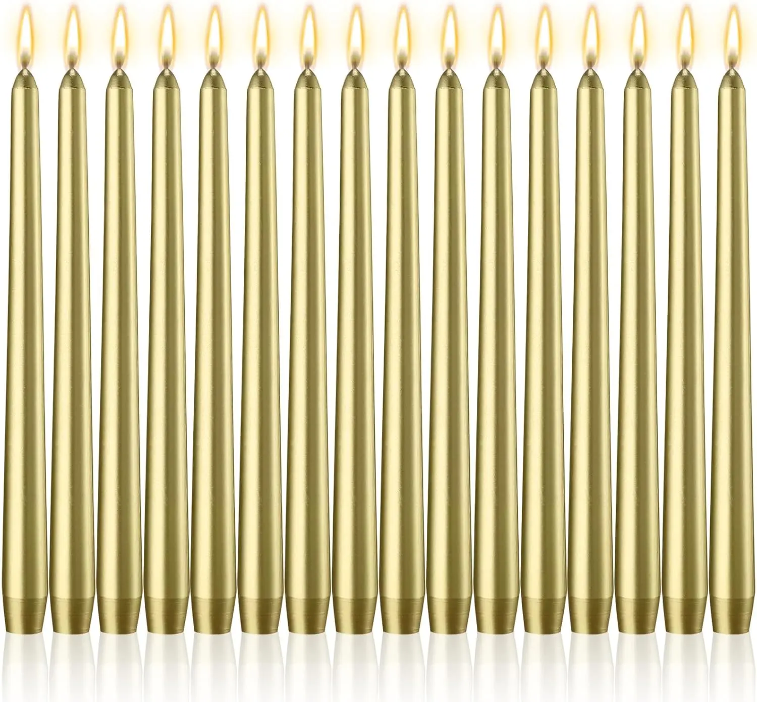 10 Inch Long Gold Tapered Candle Stick