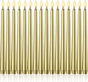 10 Inch Long Gold Tapered Candle Stick 10 Inch Long Gold Tapered Candle Stick