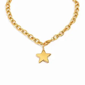 Chunky Stainless Steel  Star Necklace