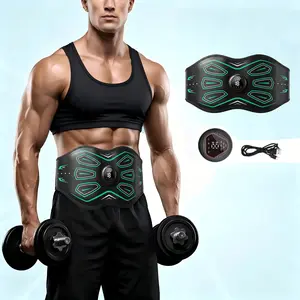 A new European and American sports favorite: 2026 model unisex abdominal training belt featuring six workout modes, adjustable intensity across 18 levels, a Velcro waistband, and a rechargeable battery.