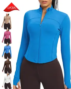 QUEENIEKE Womens Running Jackets Athletic Workout Scrub Jacket Track Full Zip Up Gym for Women Yoga Jacket Sporty Breathable Outerwear Sport Outdoor Clothing