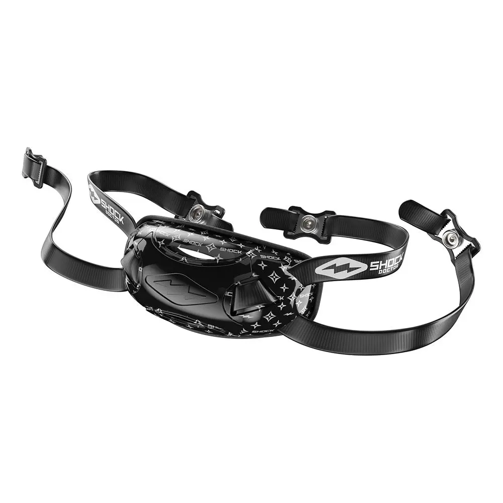 Shock Doctor Showtime Black Lux Limited Edition Chin Strap - Lightweight Ventilated Protective Gear for Football Athletes Shock Doctor Showtime Black Lux Limited Edition Chin Strap - Lightweight Ventilated Protective Gear for Football Athletes