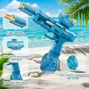 Electric Flame Water Blaster, Pulse Spray Toy with LED Flash, USB-C Charging, 32ft Range, Indoor Outdoor Water Play for Kids Adults