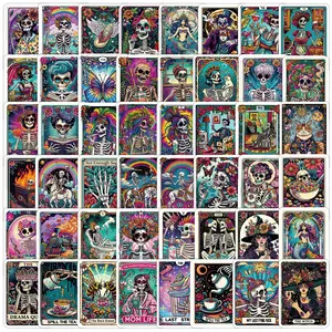 Tarot Card Series Graffiti Sticker, 50pcs/set Colorful Self Adhesive Decor Paper, Decor Sticker for Gift Greeting Card Water Bottle Laptop Phone