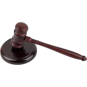 Fast Wooden Gavel and Sound Block Set for Judge Lawyer Auction