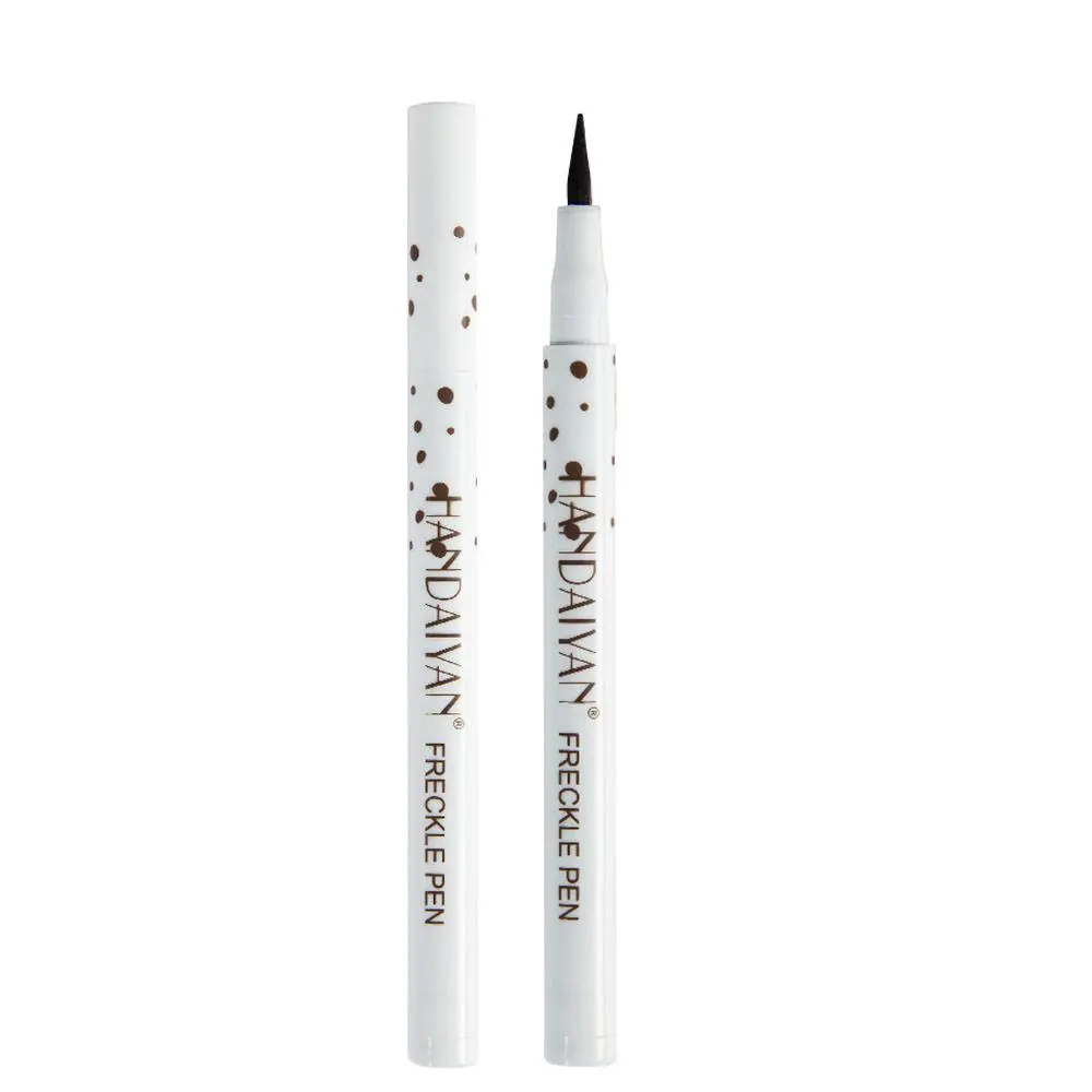 Handaiyan Freckle Pen, 2-in-1 Dot Stamp & Liquid Eyeliner, Waterproof, Long-Lasting Formula for Natural Sunkissed Face Makeup, 1ml Tube, Lipliner, 1.3*13.6Cm, Dual Function, Natural Glow, Natural Look