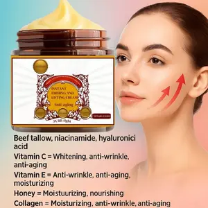 Instant Firming Lifting Face Cream, Smooths Fine Lines, Crow's Feet, Smile Lines, 3 Tightening Effects in 2 Minutes, Rich in Collagen